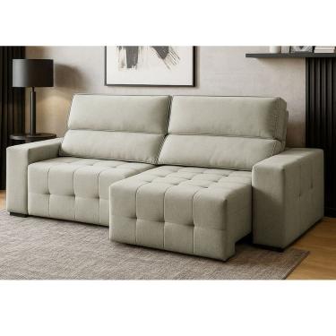 Imagem de Sofa 4 Lugares Retratil Reclinavel 280cm Linho Village Ferguile