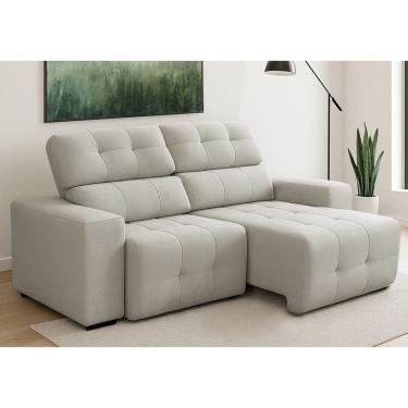 Imagem de Sofa 3 Lugares Retratil Reclinavel 210cm Linho Atualle Ferguile