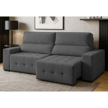 Imagem de Sofa 4 Lugares Retratil Reclinavel 250cm Veludo Village Ferguile