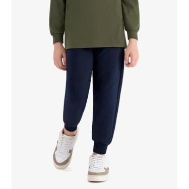 Imagem de Calça Infantil Moletom Básica Rovitex Kids Azul, 12, Azul