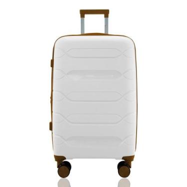 Imagem de Mala Média 23kg Despachada Expansiva Rígida Polipropileno Rodas Duplas