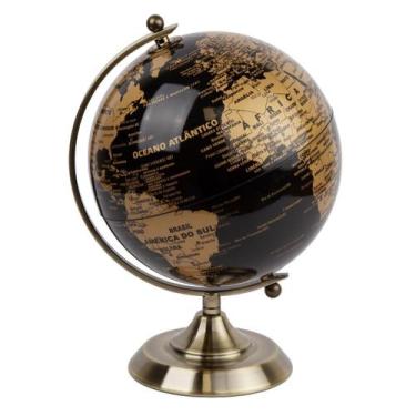 Imagem de Globo Terrestre Giratório Político Educacional 20 cm - Ravi, Preto / D