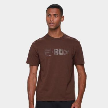 Imagem de Camiseta Fila Comfort F-Box Masculina, Marrom escuro, M