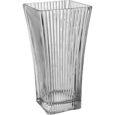 Imagem de VASO DECORATIVO ENFEITE PLANTA RETANGULAR VIDRO 29x15x15cm TRANSPARENTE