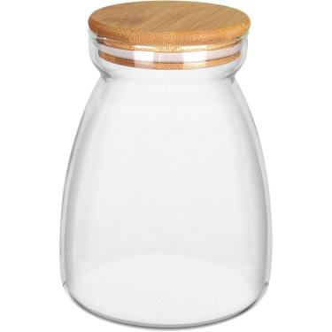 Imagem de POTE MANTIMENTOS HOME&CO COM TAMPA BAMBU BOROSSILICATO 1,1L 15x8x8 