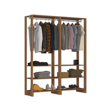 Imagem de Closet Modulado 2 Peças com 2 Cabideiros e 3 Nichos Yes - Nova Mobile,