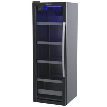 Imagem de Cervejeira Venax Blue Light 200 Litros Porta Invertida Preto Fosco 127