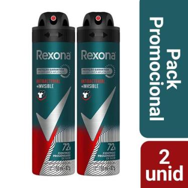 Imagem de Kit 2 Desodorante Rexona Men Antibacterial Invisible 72h 150ml