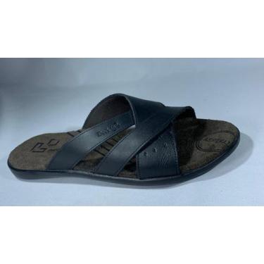 Imagem de SANDÁLIA CHINELO MASCULINO EM COURO LEGÍTIMO MARCA Deck Be/ 700 (65225