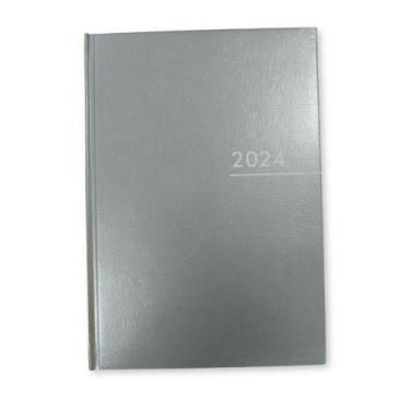 Imagem de Agenda 2024 costurada 168f cinza - kaz