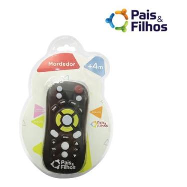 Imagem de Mordedor Infantil Mini Controle Remoto Pais & Filhos 11cm Macio Atóxic