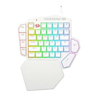 Imagem de Teclado Mecânico Gamer Redragon Ditix RGB One-Hand Switch Azul Branco 