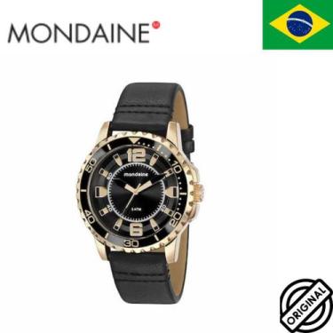 Imagem de Relógio Mondaine Masculino Couro Preto Barato 76721gpmvdh2