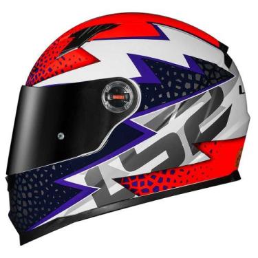 Imagem de Capacete LS2 FF358 Speedy, BRANCO/ROXO/LARANJA, 62