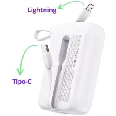 Imagem de Power Bank A Gold Turbo 22,5W de 20000mAh BTE38 - Branco