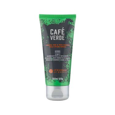 Imagem de Creme Pré e Pós-barba Multifuncional Café Verde 100ML para Barbear e Hidratação L'Occit...