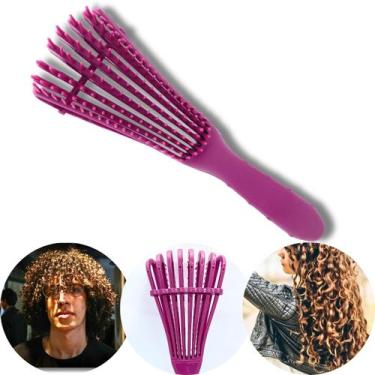Imagem de Escova Polvo Cacheado Fitagem Anti Frizz Define Cachos - Colors