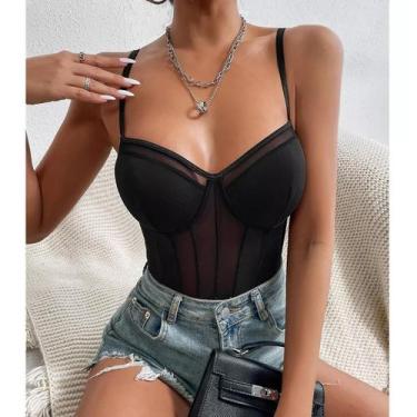 Imagem de G0316-Blusa Body Corselet Corpete - Xumi, Preto g0316, P 36/38