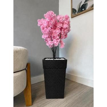 Imagem de Planta Flor Cerejeira Artificial Com Vaso Arranjo Completo - - PLANDEC
