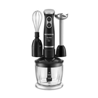 Imagem de Mixer 3 em 1 Mondial M-18-BI 500W 220V Aço Inox Preto/Inox Função Turb
