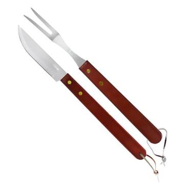 Imagem de Kit Churrasco 2pcs 1 Faca e um Garfo Art House
