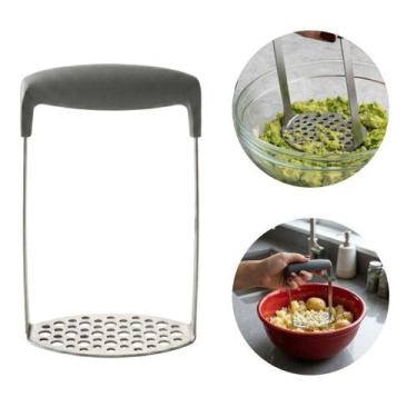 Imagem de Amassador Batatas Cozinha Purê Abacate Inox Baker's Secret