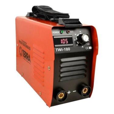Imagem de Máquina De Solda Inverter Terra Twi-180 Laranja E Preta 110v/220v, Biv