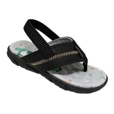 Imagem de Chinelo Infantil Molekinho Bebe 2135.452 Com Elastico Macio, Preto, 19