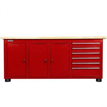 Imagem de Bancada fechada com 6 gavetas e 3 portas - RLL-214 (Vermelho) - Rotter