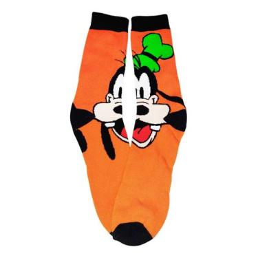 Imagem de Meia Pateta Divertida Cano Médio Unissex Adultos Casual - Disney