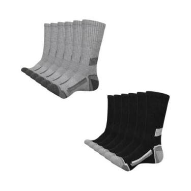 Imagem de Meias Esportivas Masculinas, 12 Pares, Absorventes De Suor, Confortáve