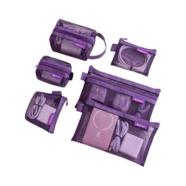 Imagem de Bolsas De Armazenamento Transparentes Para Viagem 6 Peças Organizadore