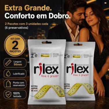 Imagem de Camisinha Preservativo Rilex Extra Grande com 6 unidades 2X3