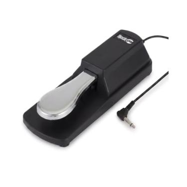 Imagem de RockJam Pedal de sustentação universal para teclados eletrônicos e pianos digitais com interruptor de polaridade, parte inferior de borracha antiderrapante e cabo de 1,8 m