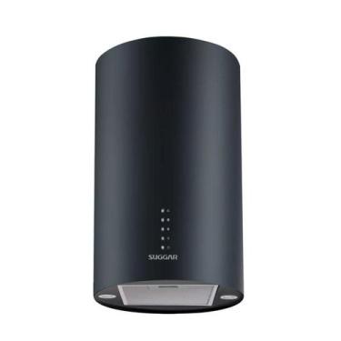 Imagem de Coifa Suggar de Ilha Redonda 35cm Quartzo Preta, Preto, 110V