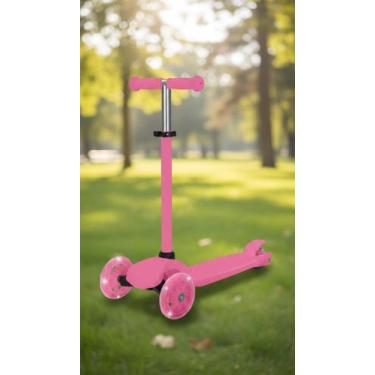 Imagem de Patinete Infantil 3 Rodas com Led e Guidão Ajustável - Congratulations