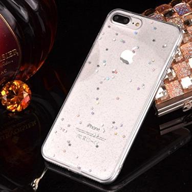 Imagem de CHAJIJIAO Capa ultrafina para iPhone 8 e 7 epóxi gotejando preto estrelado macio TPU capa protetora traseira capa para telefone (cor: 3)