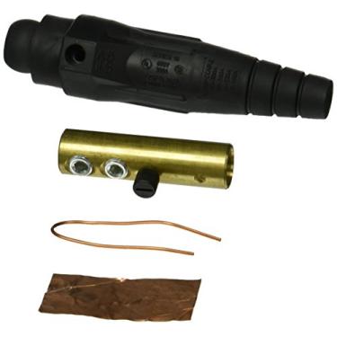 Imagem de Leviton Plugue fêmea 18D31-E, destacável, conjunto duplo, 2-2/0 AWG, 300A, 18 Series Nariz esférico, grau comercial, tipo câmera ECT, preto