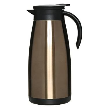 Imagem de Mimo Style Garrafa Térmica Inox Bronze, Parede Dupla e à Prova de Vazamento, Com Capacidade Para 1,5 Litros, Perfeita Para Bebidas Quentes e Frias, Corpo de Material Inox e Tampa em Silicone