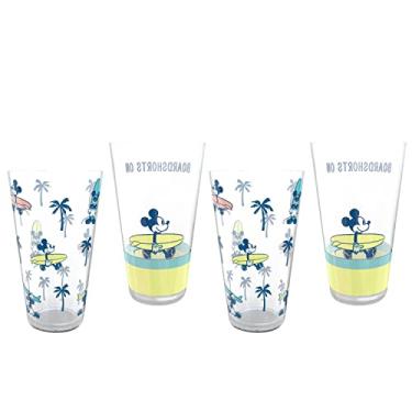 Imagem de Zak Designs Conjunto de copos de plástico Disney, durável e empilhável para bebidas diárias, material sem BPA (680 g, conjunto de 4 peças, Mickey Mouse)