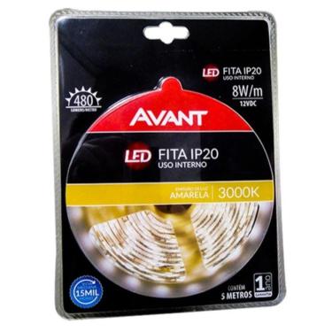 Imagem de Avant Fita Led Ip20 8W/M 3000K 12V Amarela C/ 5M - Bivolt