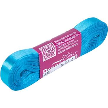 Imagem de FITA CETIM SIMPLES CF002 10 mm COR 213 AZUL TURQUESA Peça 10 metros