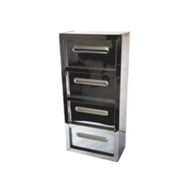 Imagem de Caixa Correio Condomínio Detrás Chapa Inox E Chave 4 Módulo