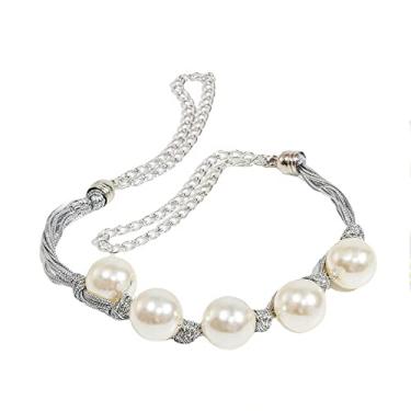 Imagem de 2 pçs/conjunto Pérolas Cortina Bandagem Cortina Correias Quarto Sala de Estar Cortina Fivelas Acessórios Decoração Ganchos de Cortina de Retenção, b