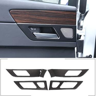 Imagem de PIUGILH Adequado para Maçaneta de porta interna Jaguar XFL 2017 2018, Adesivo de capa de acabamento com alça interna de porta ABS, Acessórios de decoração de interiores de carro, 4 peças