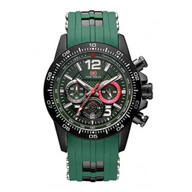 Imagem de Relógio de pulso masculino Mini Focus Shield Case (cronógrafo/à prova d'água/luminoso/calendário) relógio legal para homens, Verde-preto