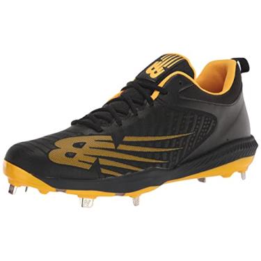 Imagem de New Balance FuelCell 4040 V6 Tênis de beisebol masculino de metal, Preto/Amarelo, 48