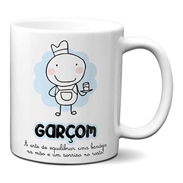 Imagem de Caneca Garçom Arte De Equilibrar Uma Bandeja Com Sorriso (Branca)