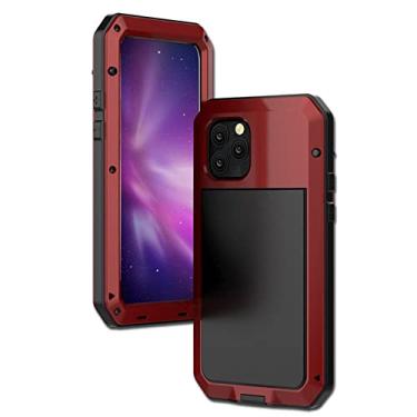 Imagem de Capa protetora resistente de metal de alumínio para iPhone 14 Pro MAX Plus Capa à prova de choque, capa de telefone vermelha para iPhone 14