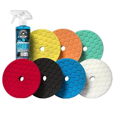 Imagem de Chemical Guys BUFX701 Hex-Logic Quantum Melhor do Melhor Kit de Polimento e Polimento, 500 ml (8 itens) (16,5 cm serve para placa de suporte de 15 cm)